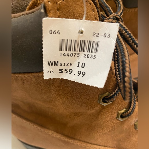 NIB Brash Lightweight Brown Lace Up Ankle Boots Size 10 - Picture 7 of 10